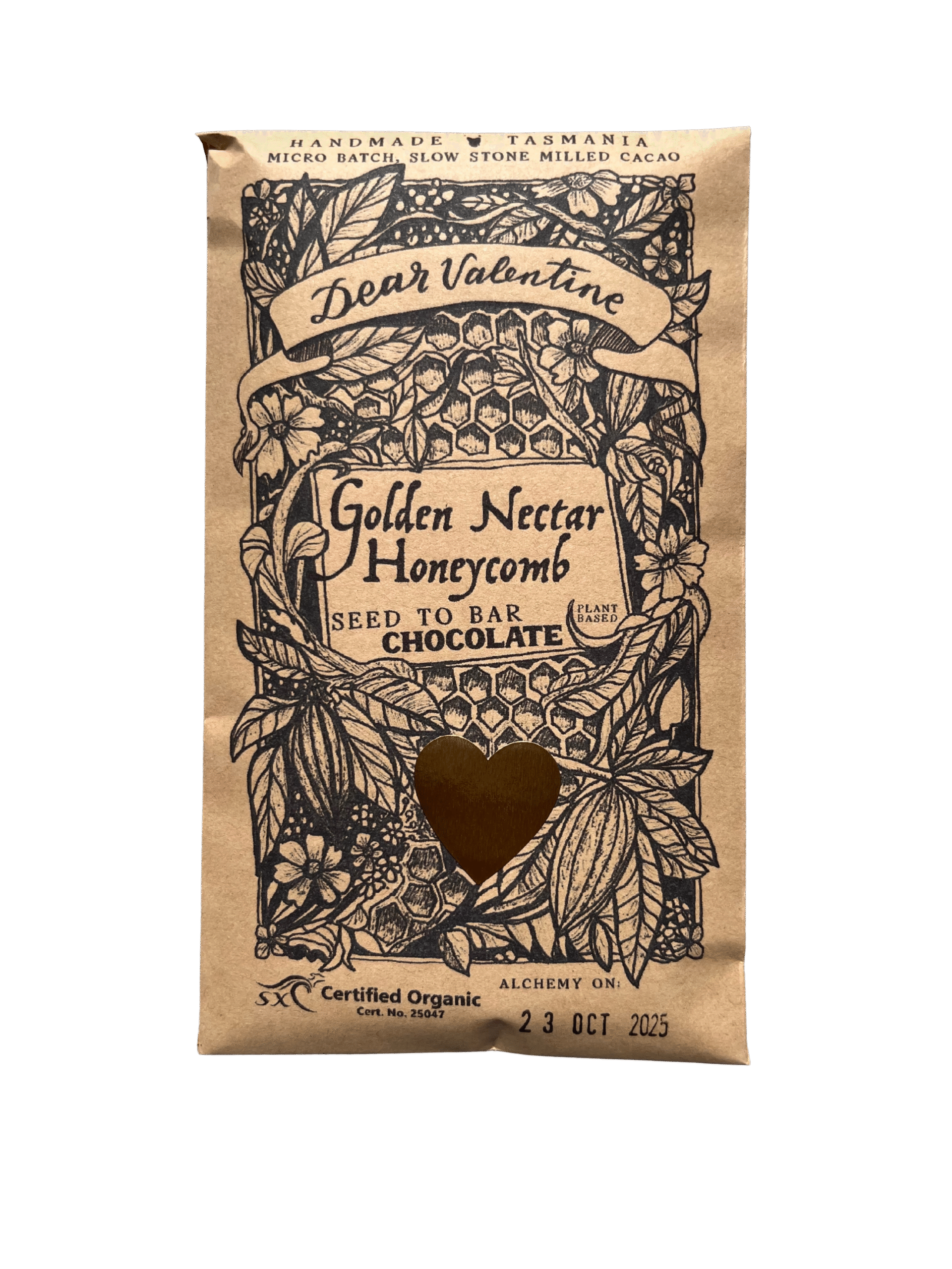 golden nectar honeycomb chocolate dear valentine gluten free dairy free vegan certified organic australia